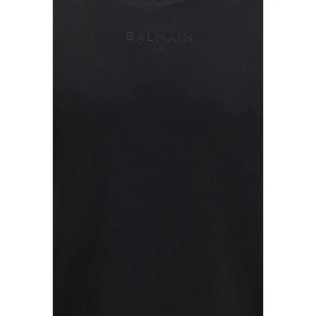 Balmain Black Cotton Sweatshirt