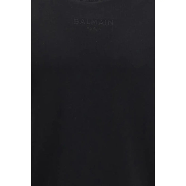 Balmain Black Cotton Sweatshirt