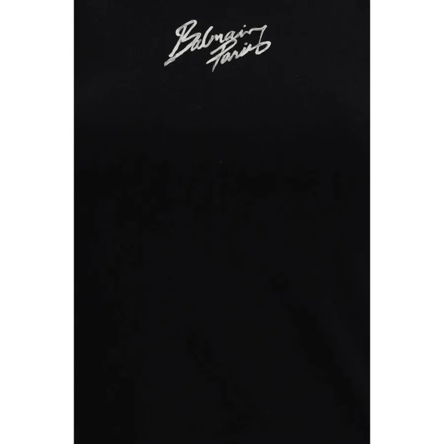 Balmain Black Cotton T-Shirt