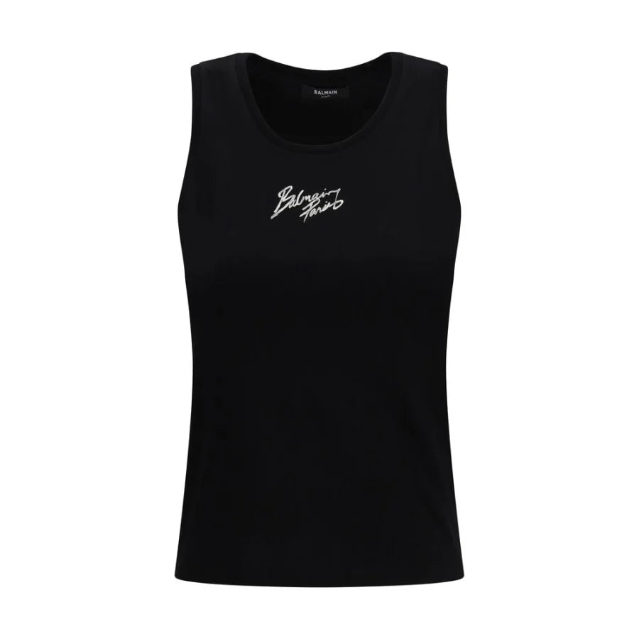 Balmain Black Cotton T-Shirt