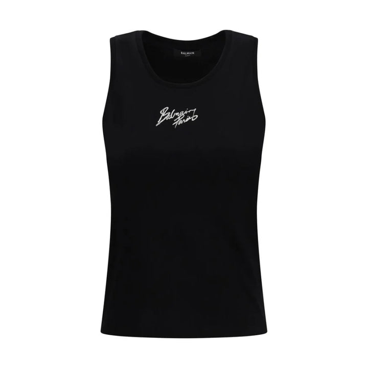 Balmain Black Cotton T-Shirt