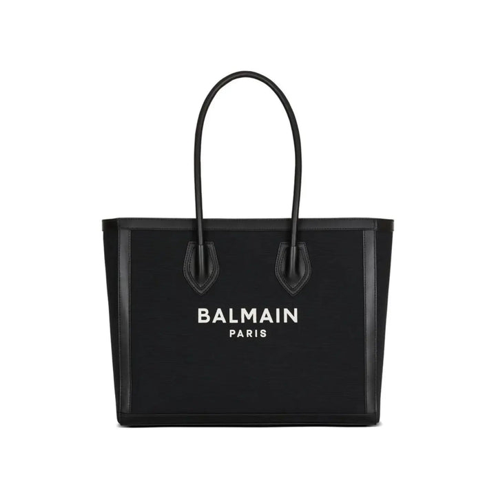 Balmain Black Cotton Tote Bag