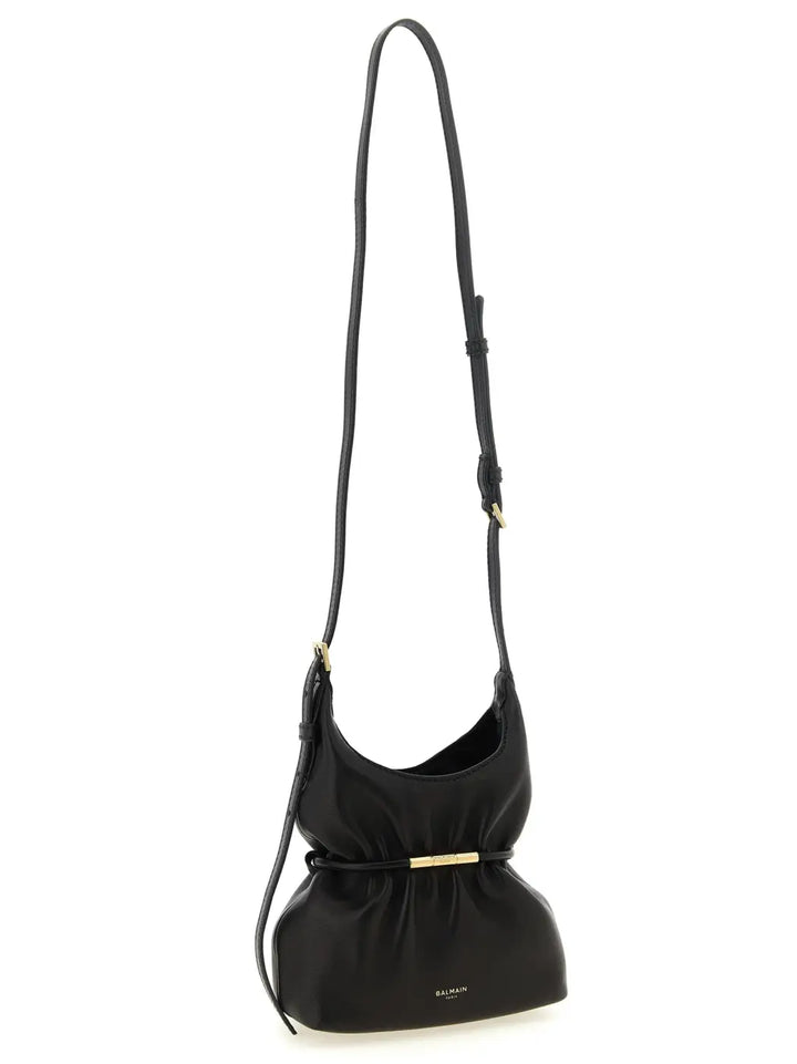 Balmain Black Lamb Leather Handbag