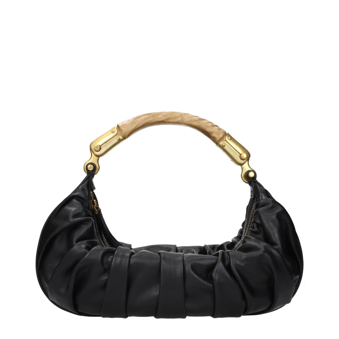 Balmain Black Leather Handbag