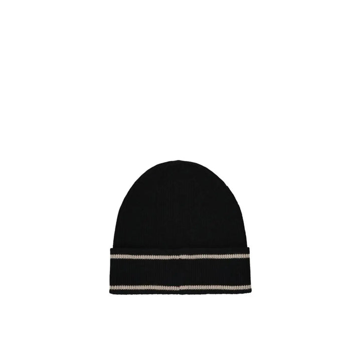 Balmain Black Merino Wool Beanie