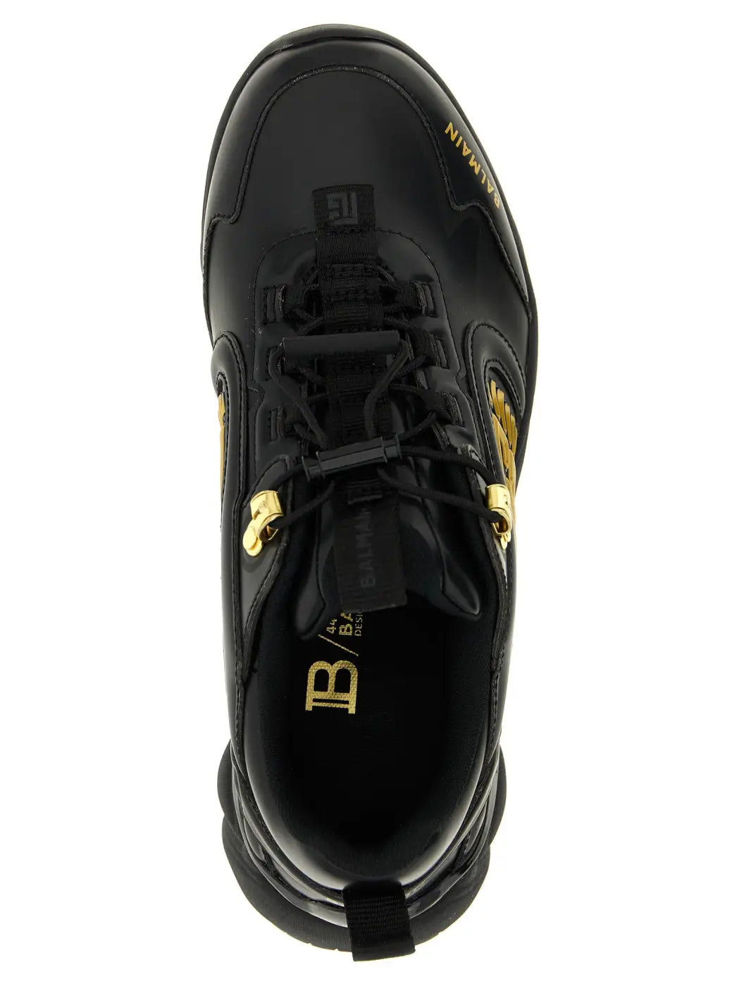 Balmain Black Nylon Athletic Sneakers