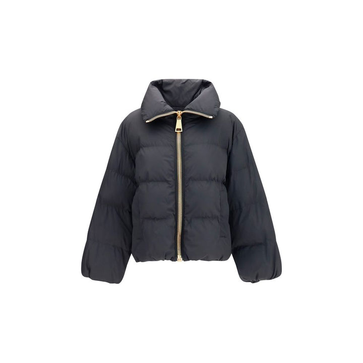 Balmain Puffer Jackets - Black Viscose Full-Length Jacket