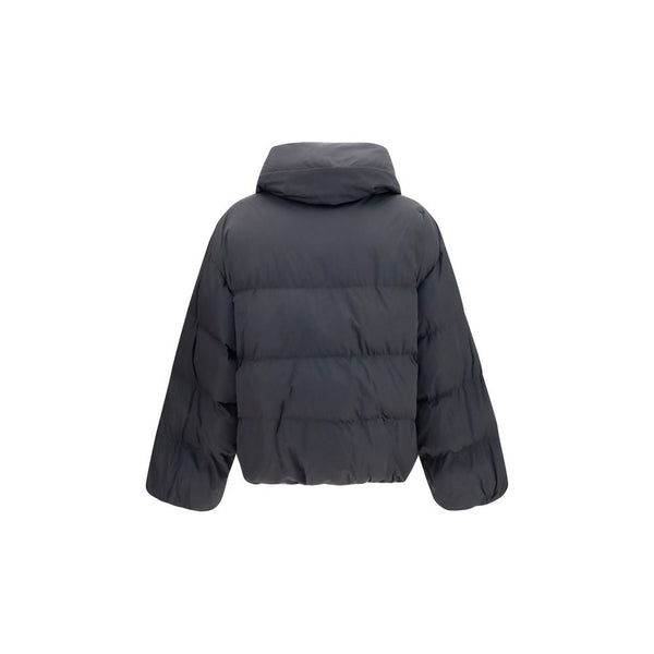 Balmain Puffer Jackets - Black Viscose Full-Length Jacket