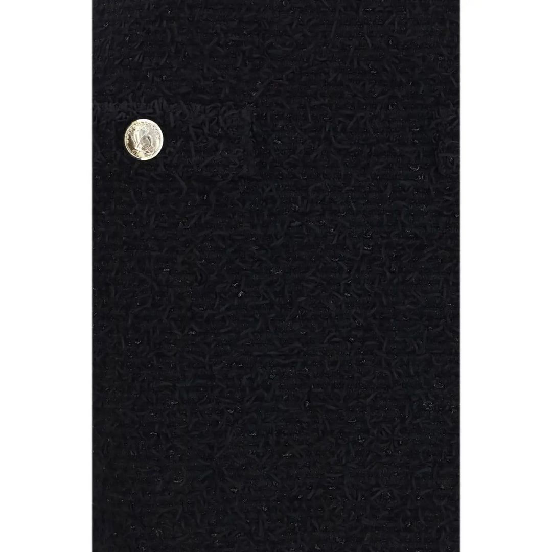 Balmain Black Viscose Mini Skirt