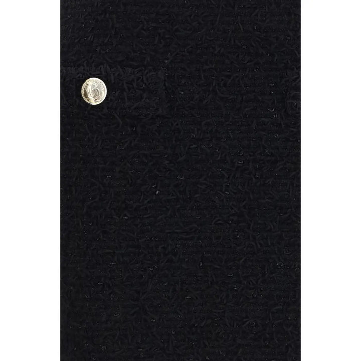 Balmain Black Viscose Mini Skirt