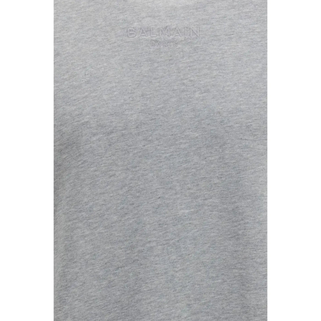Balmain Gray Cotton Sweatshirt
