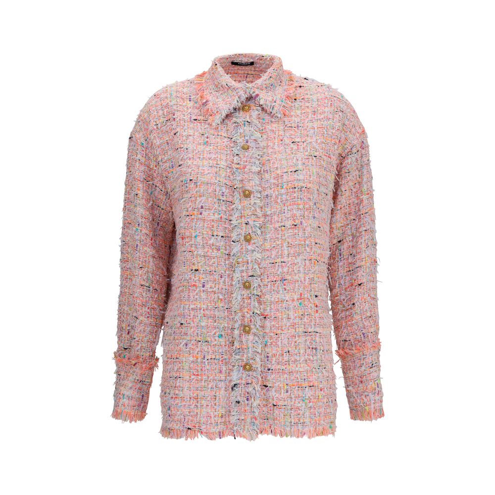Balmain Shirts - Multicolor Polyamide Pattern Shirt