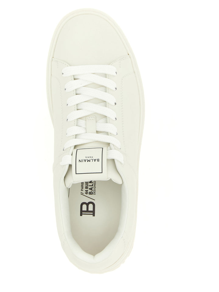 Balmain White Calfskin Sneakers
