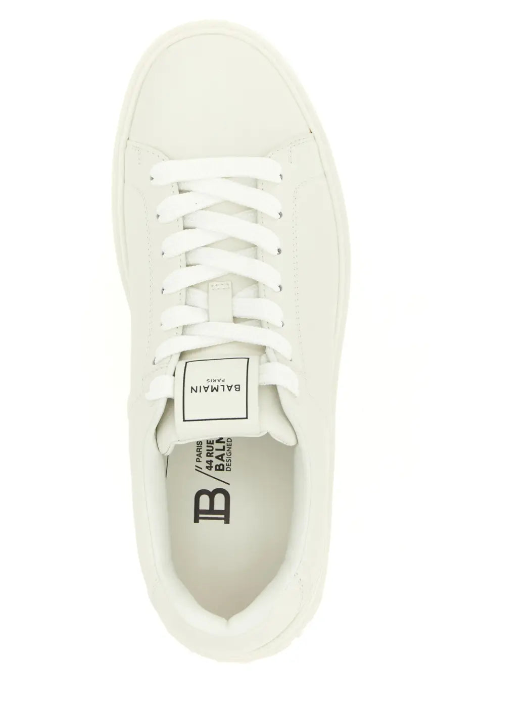 Balmain White Calfskin Sneakers