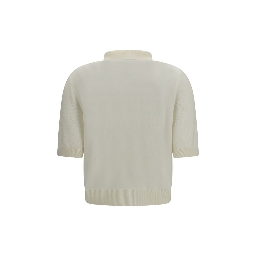 Balmain - White Wool Oves Aries Polo Shirt