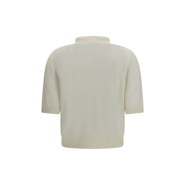 Balmain - White Wool Oves Aries Polo Shirt