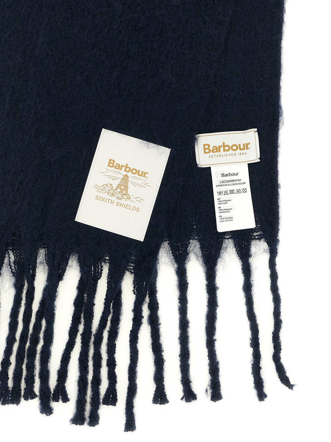 Barbour Blue Polyester Scarf