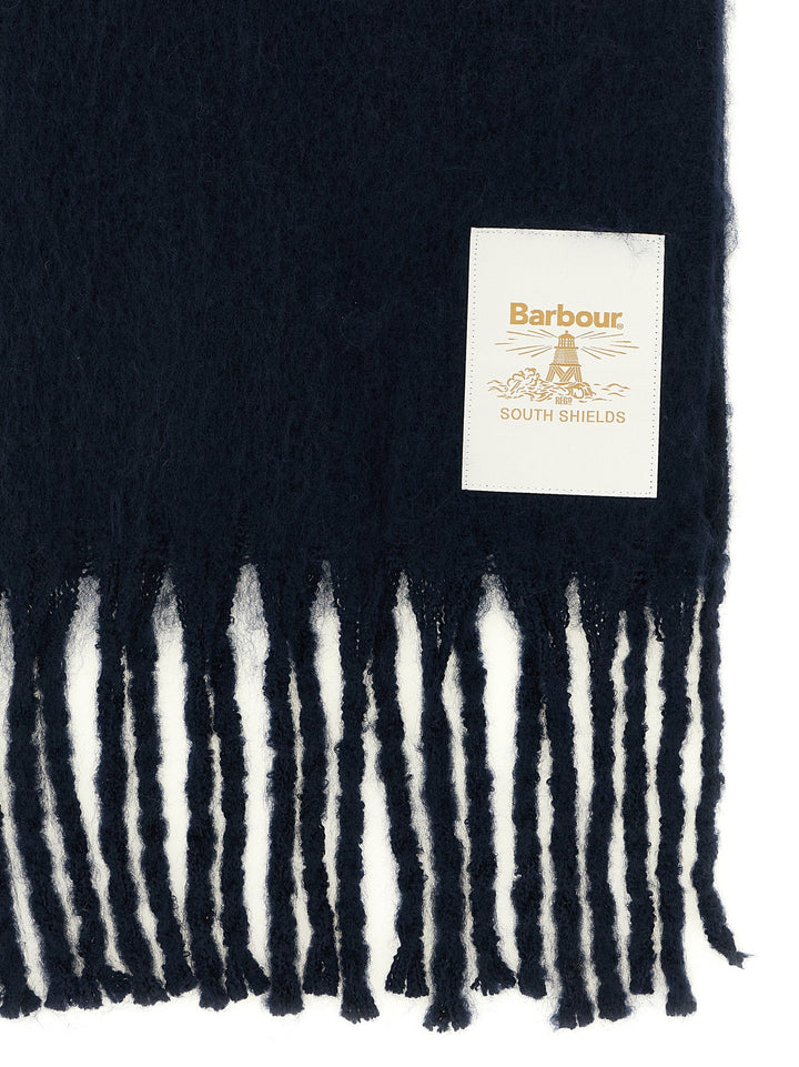 Barbour Blue Polyester Scarf