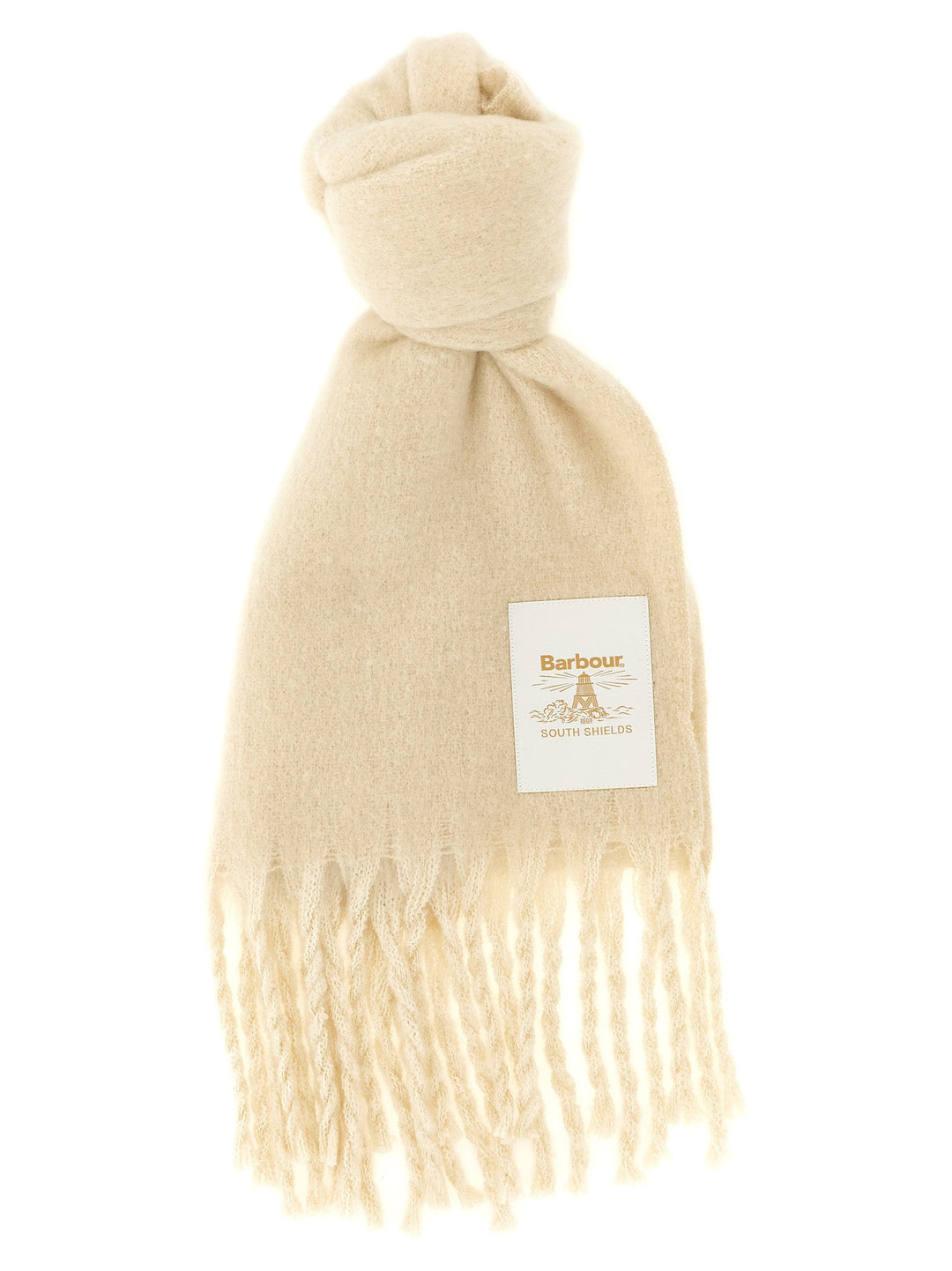 Barbour White Polyester Scarf