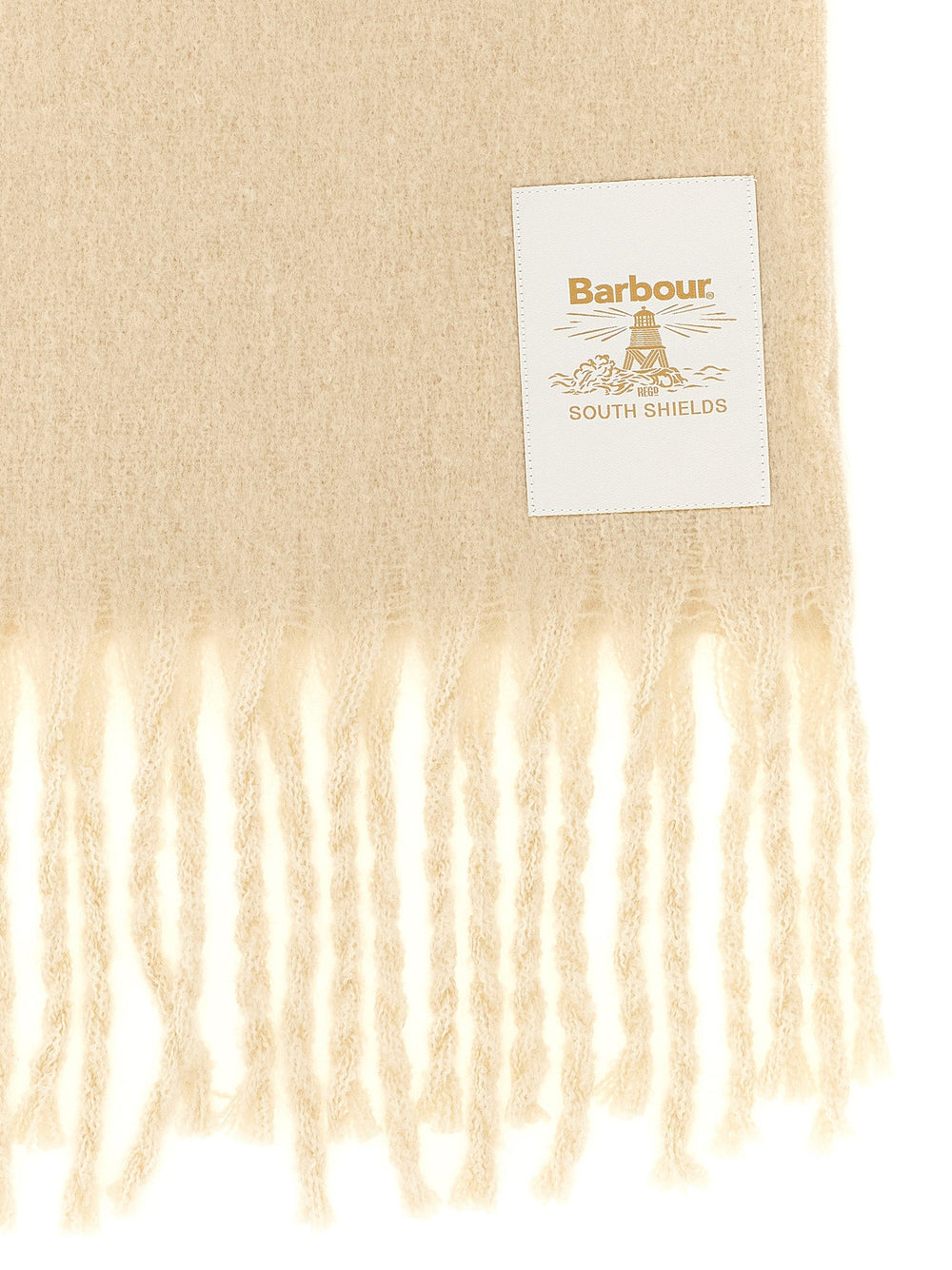Barbour White Polyester Scarf