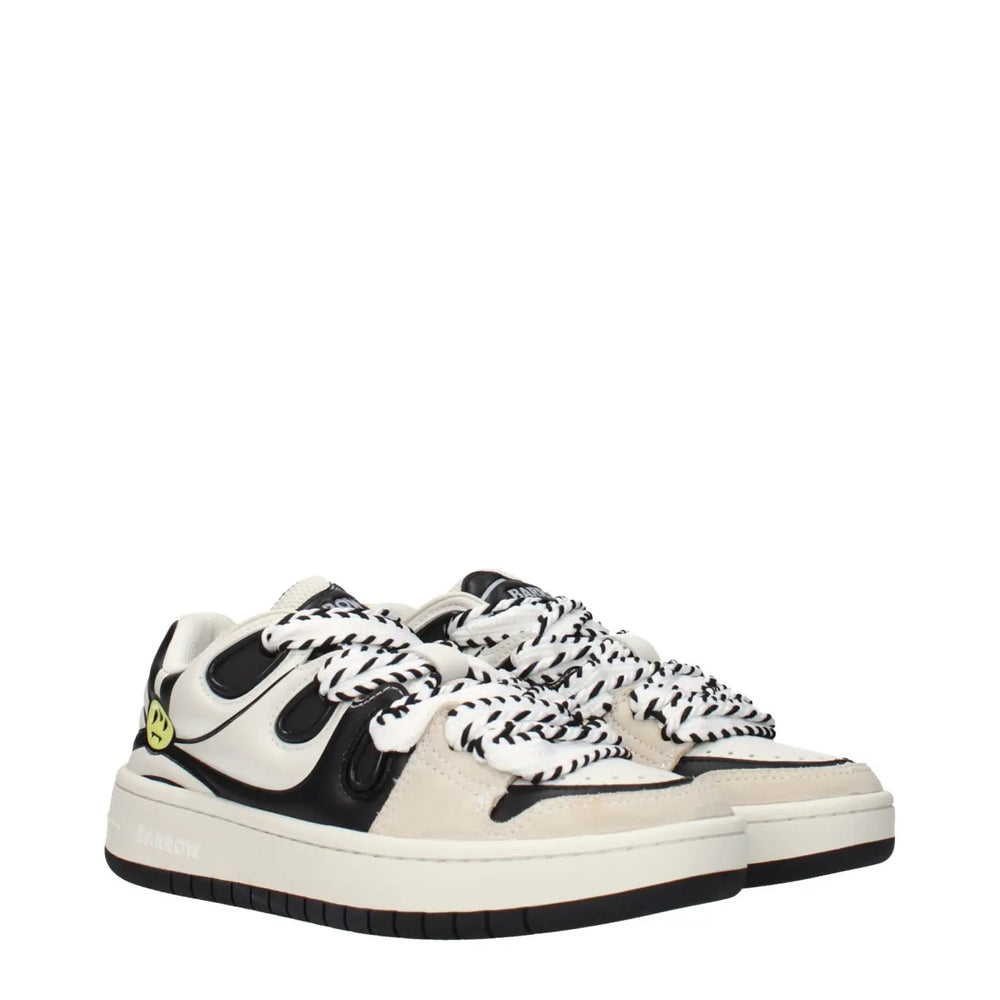 Barrow Beige Leather Sneakers