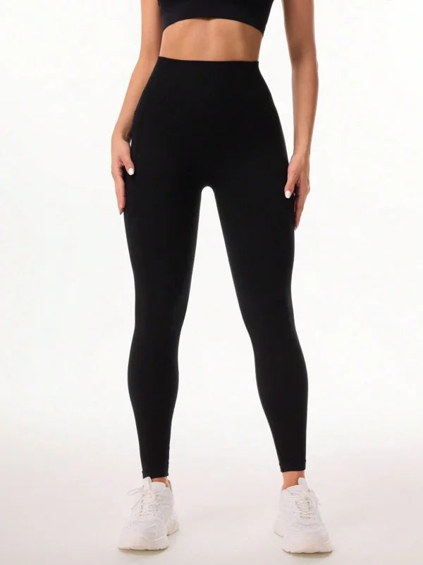 Pocketed Active Stretch Leggings Clothing bottoms Trendsi
