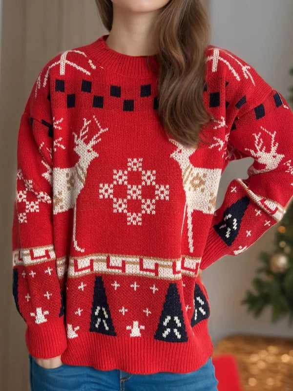 Cozy Stretch Long Sleeve Round Neck Sweater for Everyday Comfort Clothing Tops Trendsi