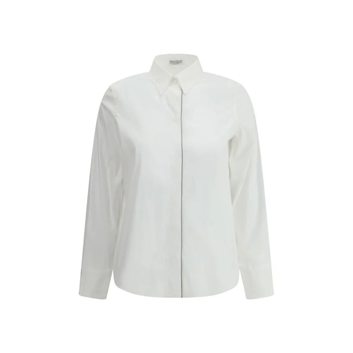 Brunello Cucinelli White Cotton Dress Shirt