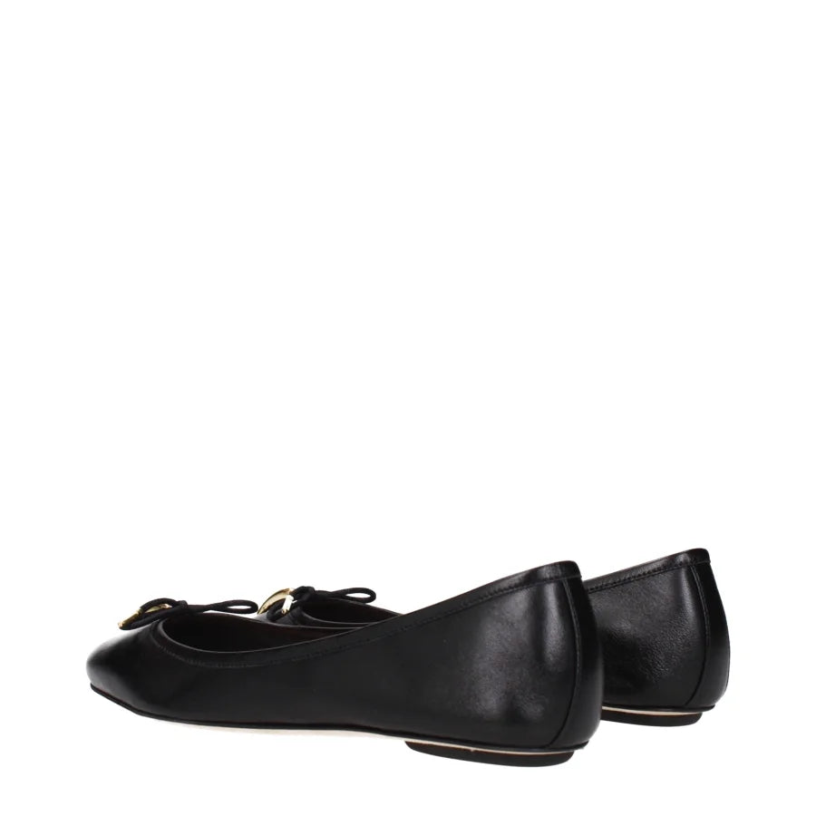 Chloé Black Leather Ballet Flats