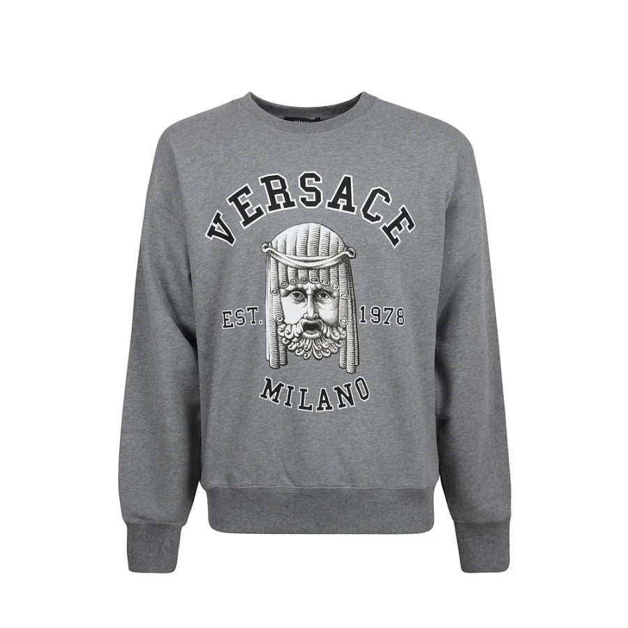 Versace Gray Cotton Sweatshirt