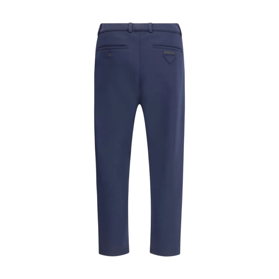 Prada Blue Polyester Casual Pants