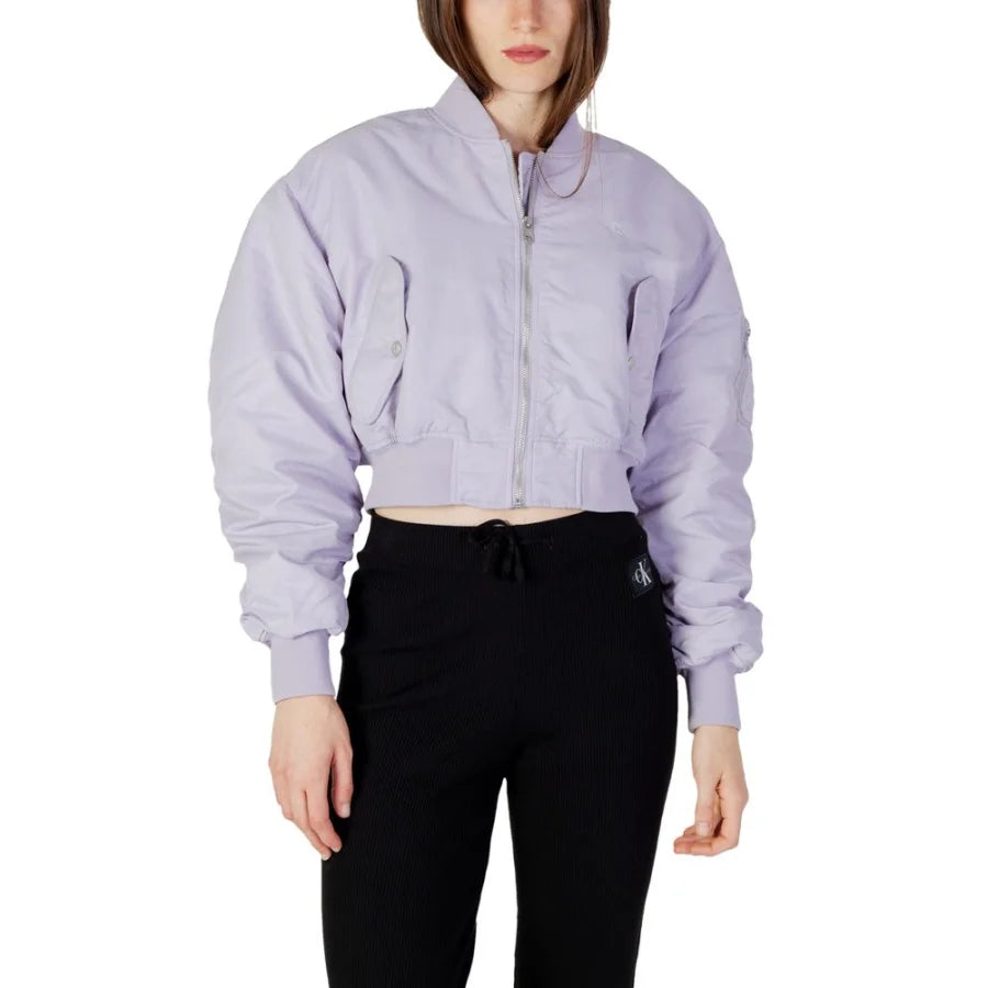 Calvin Klein Jeans Purple Polyamide Bomber