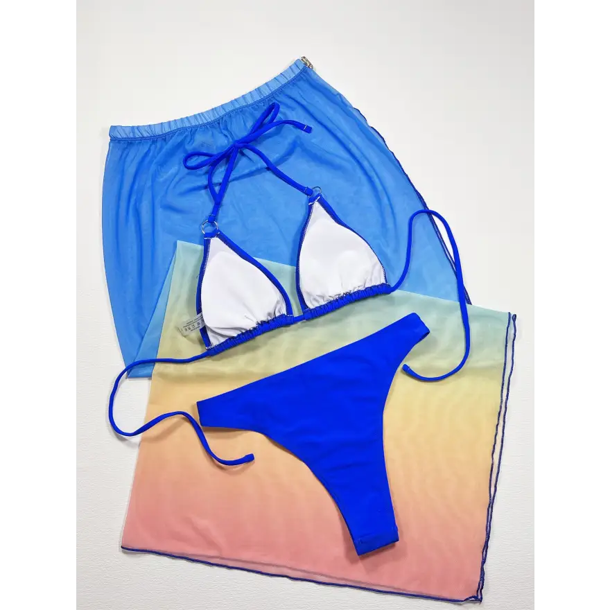 Gradient Beach Goddess Bikini with Removable Padding and Cup Height Trendsi