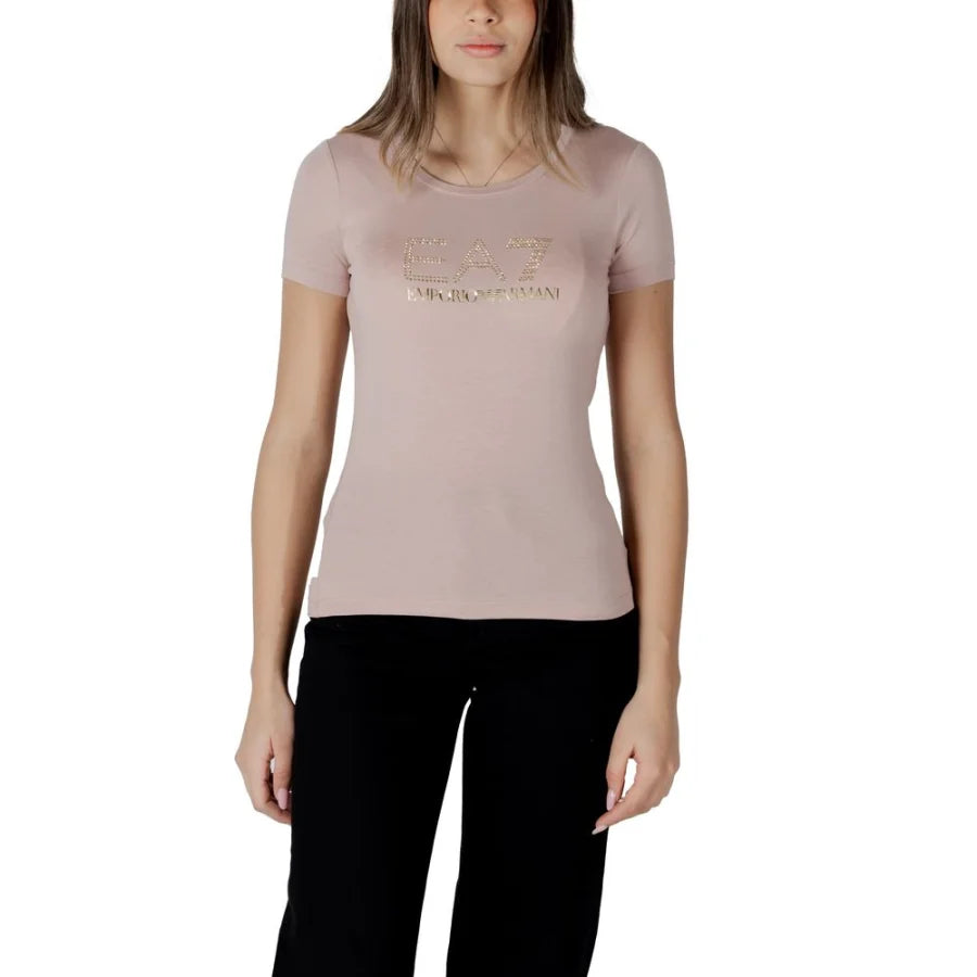 EA7 Emporio Armani Pink Modal T-Shirt