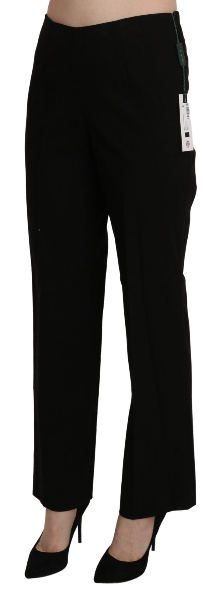 Bencivenga Black High Waist Straight Dress Trouser Pant