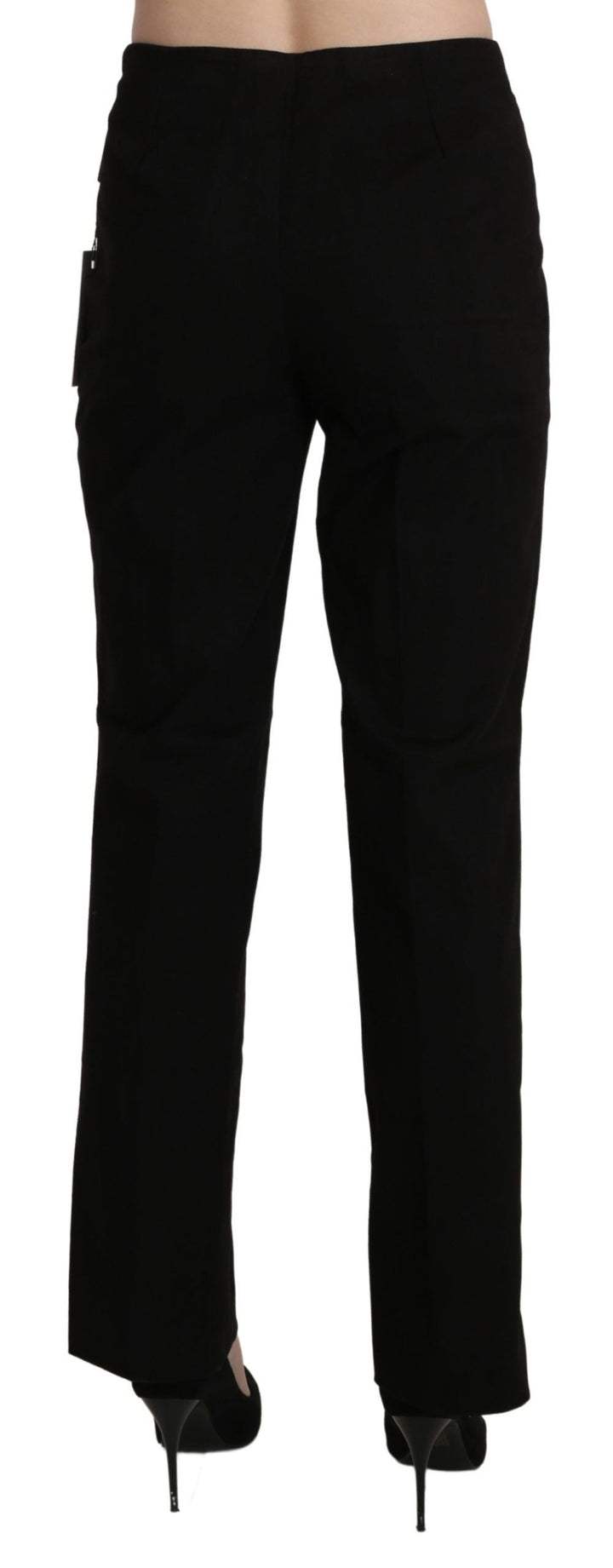 Bencivenga Black High Waist Straight Dress Trouser Pant