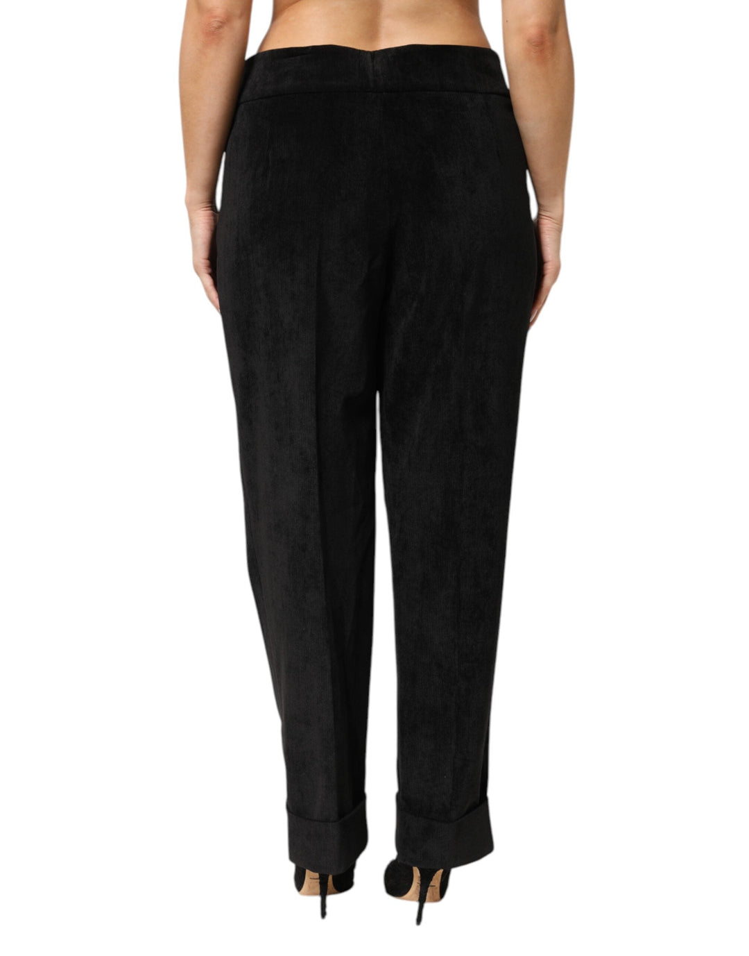Bencivenga Black High Waist Straight Dress Trouser Pants