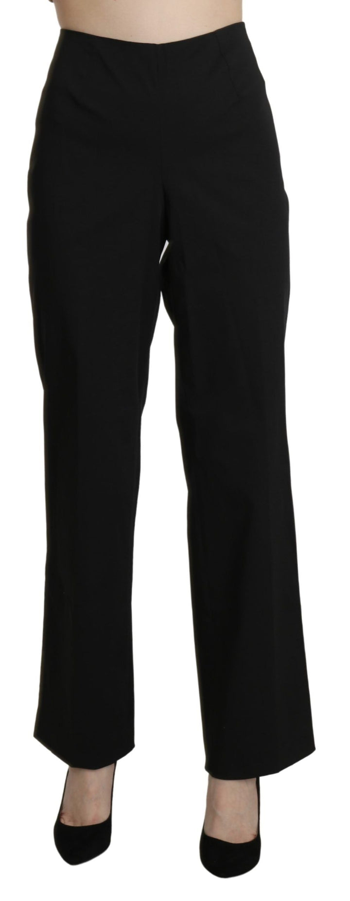 Bencivenga Black High Waist Straight Dress Trouser Pants