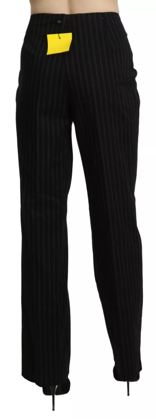 Bencivenga Black High Waist Straight Dress Trouser Pants
