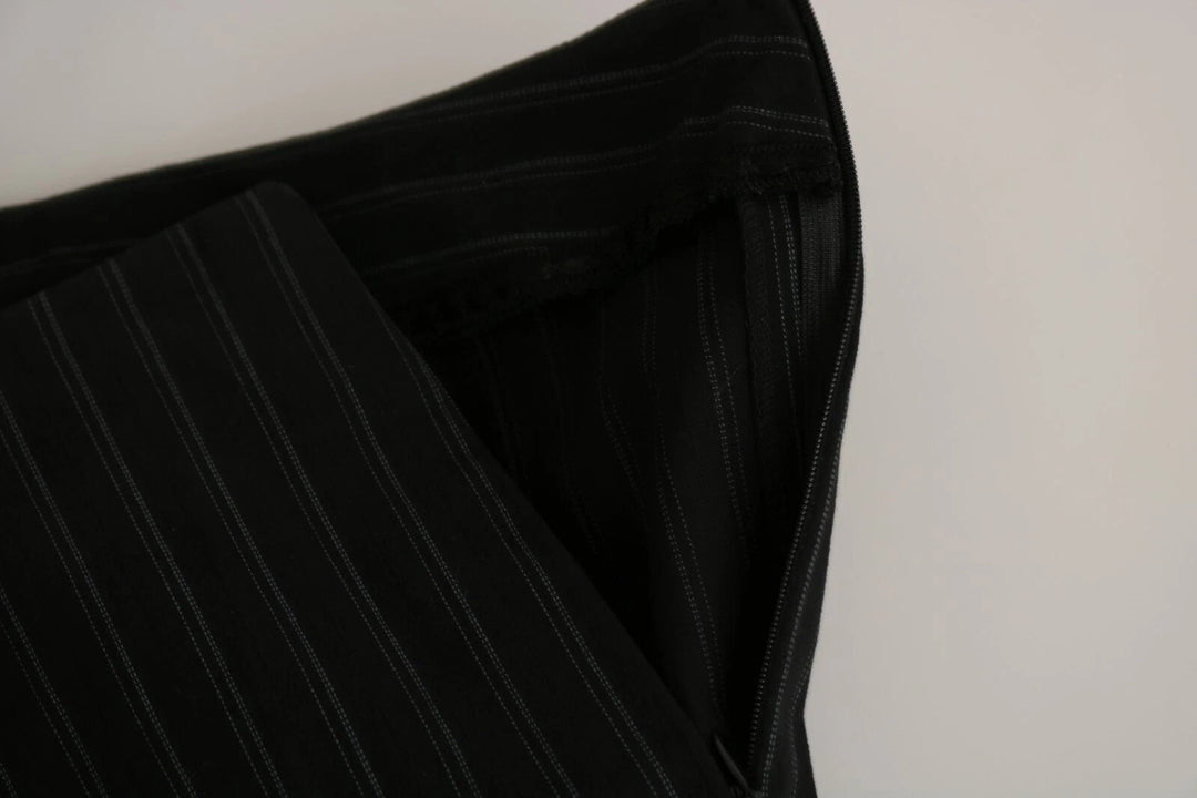 Bencivenga Black High Waist Straight Dress Trouser Pants