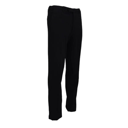 BENCIVENGA Black Straight Fit Men Formal Trousers Pants