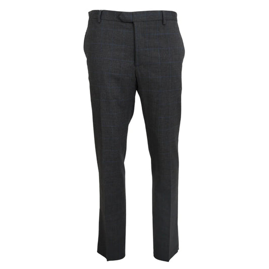 Bencivenga Couture Gray Checkered Checkmate Style Dress Pants BENCIVENGA