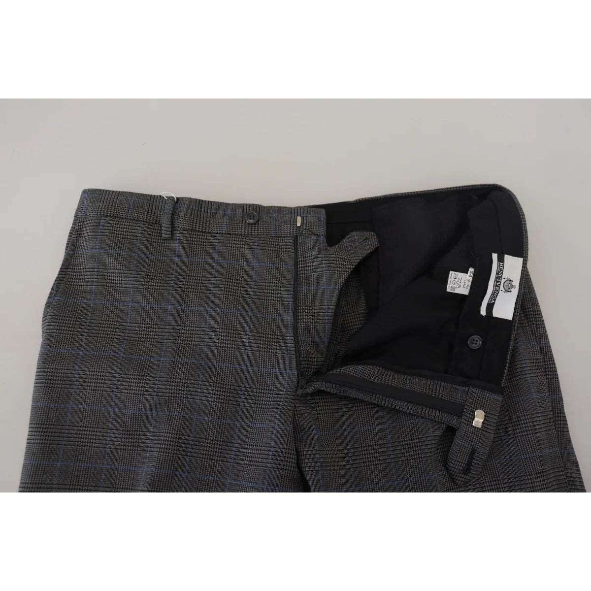 Bencivenga Couture Gray Checkered Checkmate Style Dress Pants BENCIVENGA