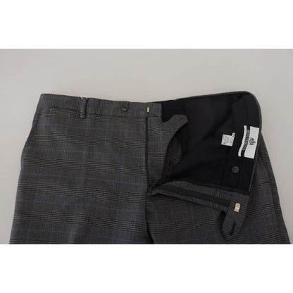 Bencivenga Couture Gray Checkered Checkmate Style Dress Pants BENCIVENGA
