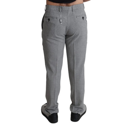 Bencivenga Gray Checkered Dress Pants Sleek Tailored Fit BENCIVENGA