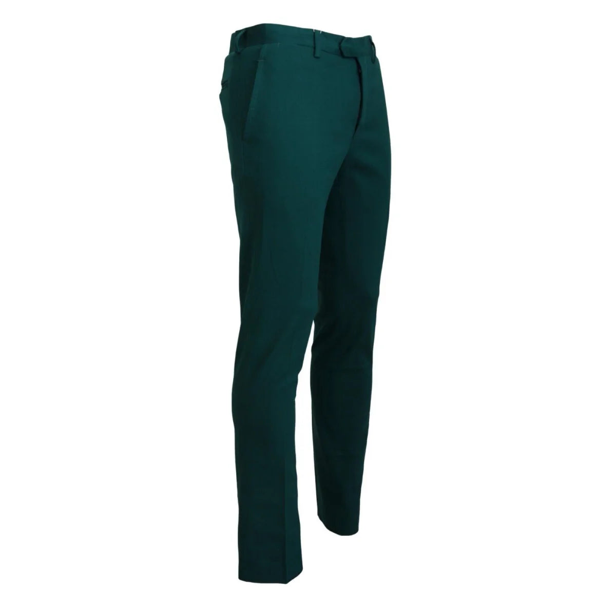 BENCIVENGA Green Straight Fit Men Formal Trousers Pants