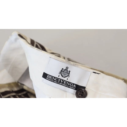 BENCIVENGA Multicolor Checkered Cotton Straight Fit Men Pants