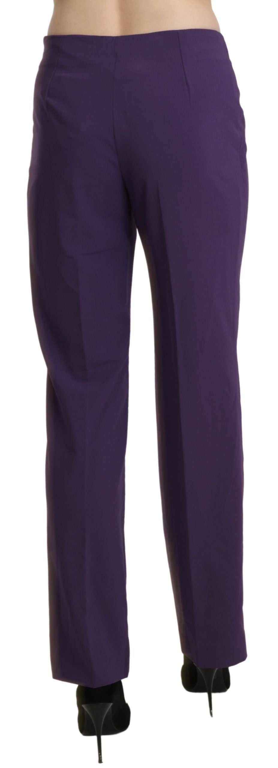Bencivenga Purple High Waist Straight Dress Trouser Pants