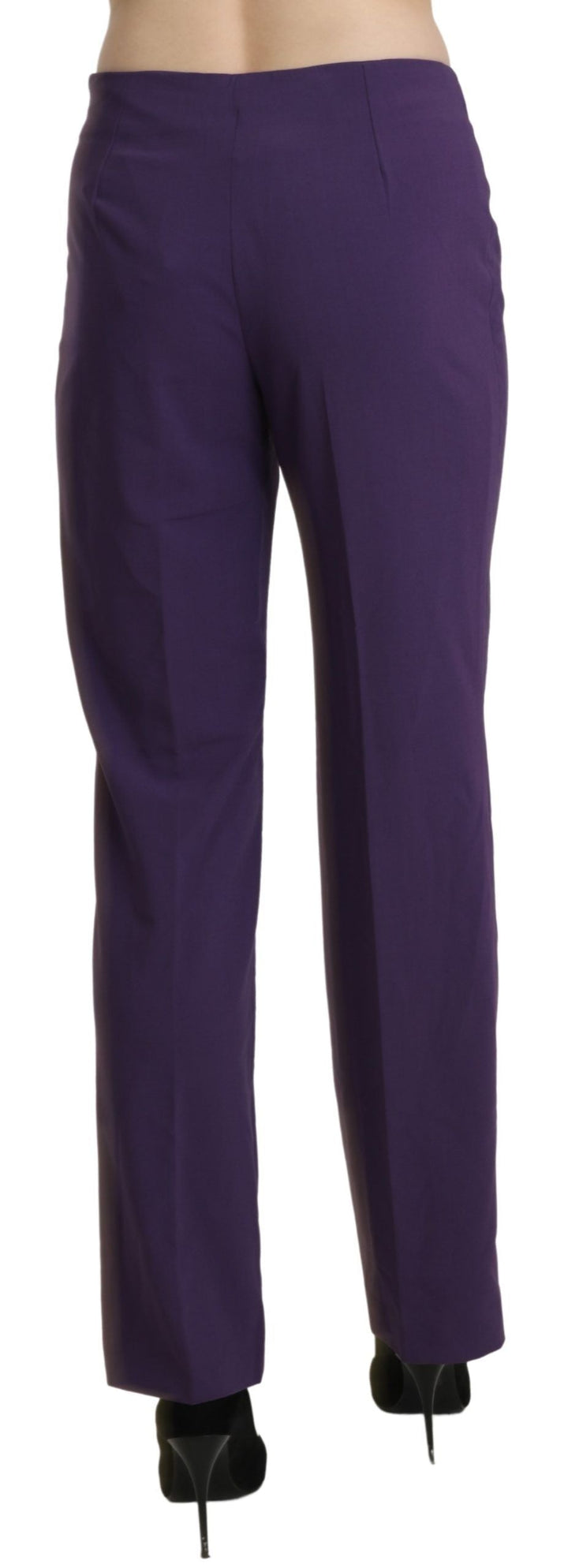Bencivenga Purple High Waist Straight Dress Trouser Pants