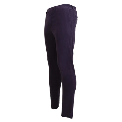 BENCIVENGA Purple Pure Cotton Tapered Mens Pants